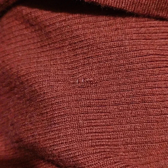 Eileen Fisher Red Merino Wool Jewel Neck Sweater Dress Asymmetric Small - Picture 6 of 7